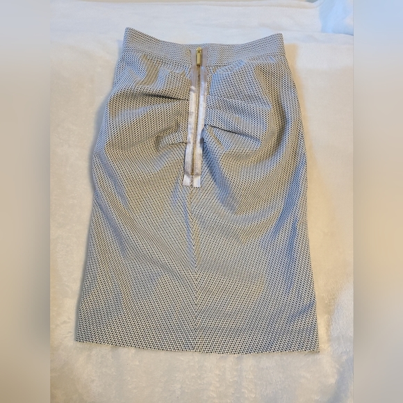 Amber Sakai Pencil Skirt US SIZE 2 white/grey Checkered - Picture 2 of 5